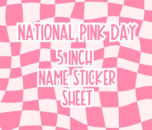 Pink Day 5 Inch Sticker Sheet