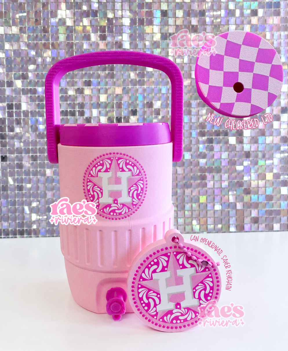 Pink Talavera HTX Baseball Koozie