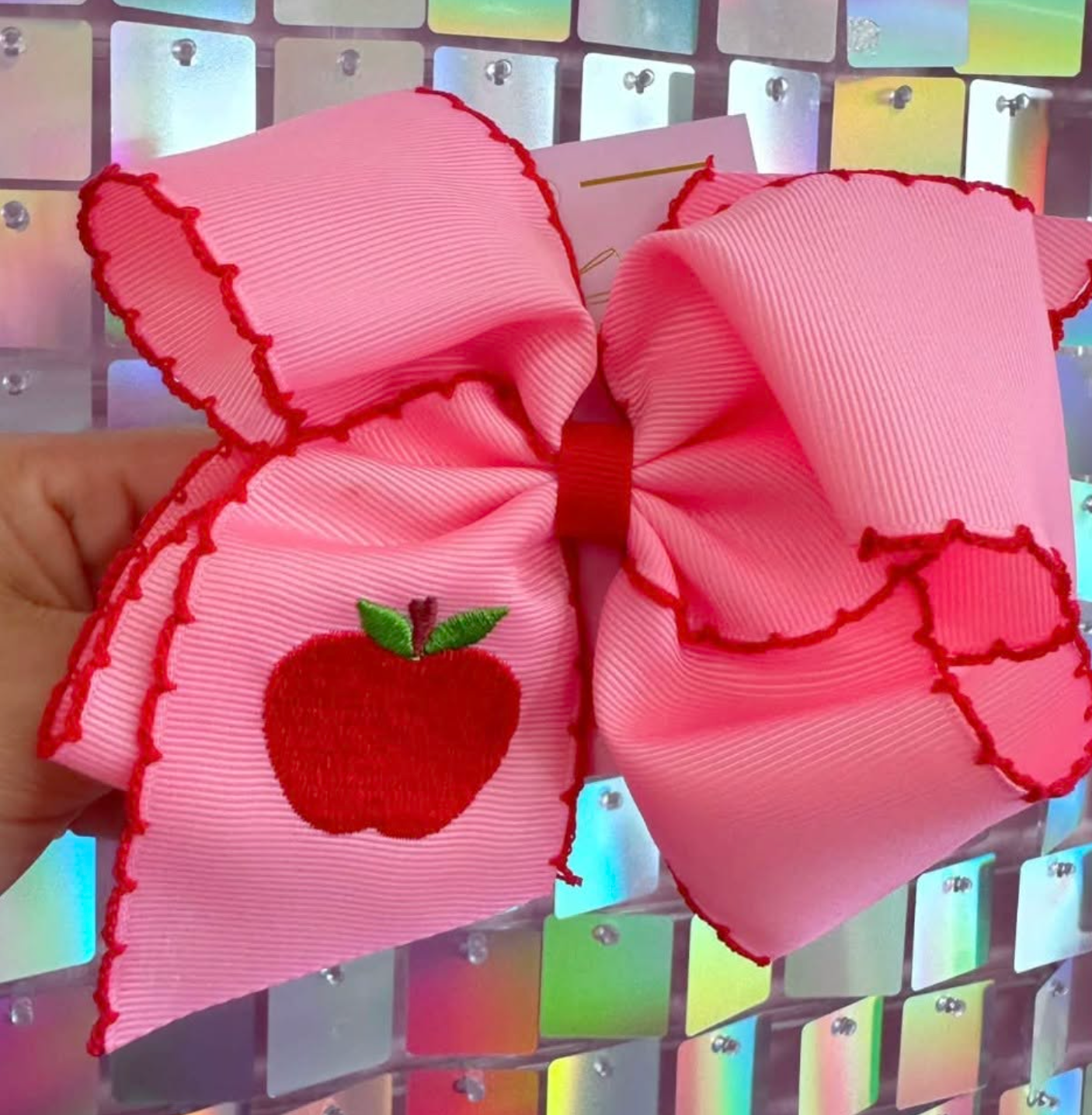 Apple Ribbon Bow