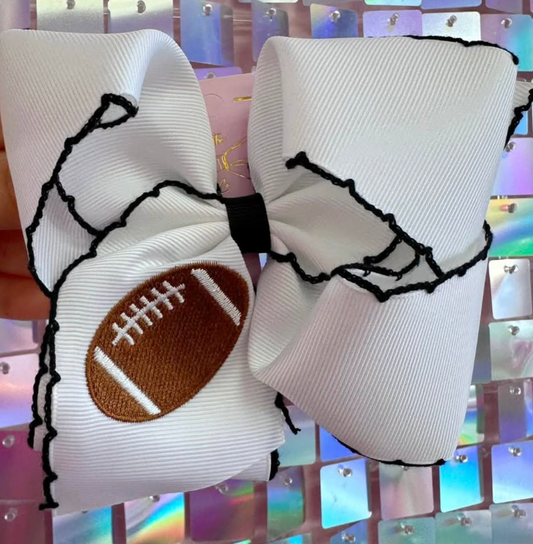 Football Ribbon Bow
