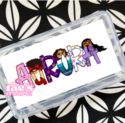 Doodle Name UV DTF Stickers