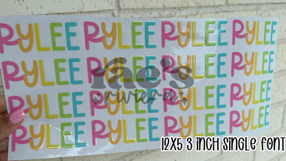 UV DTF Name Stickers