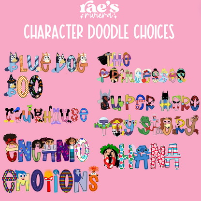 Character Doodle Clips/Keychains/Bag Tags