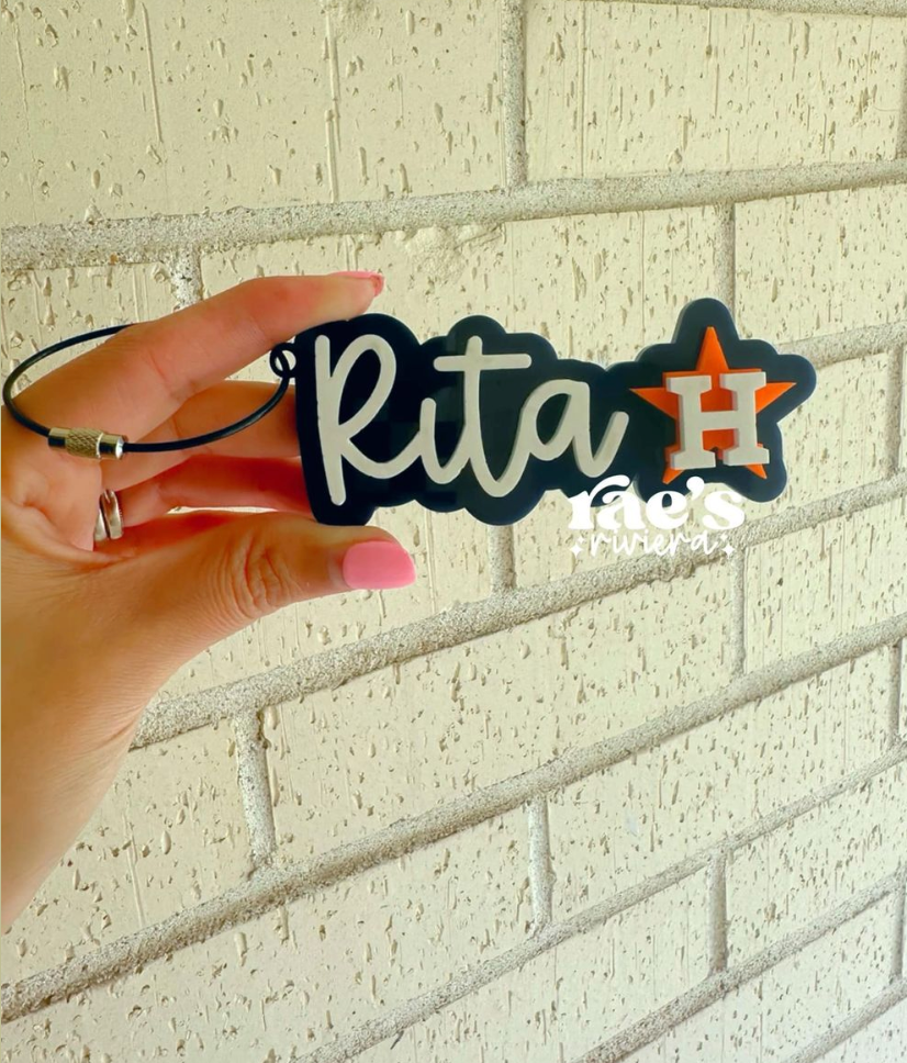 Astros Personalized Keychain/Bag Tag