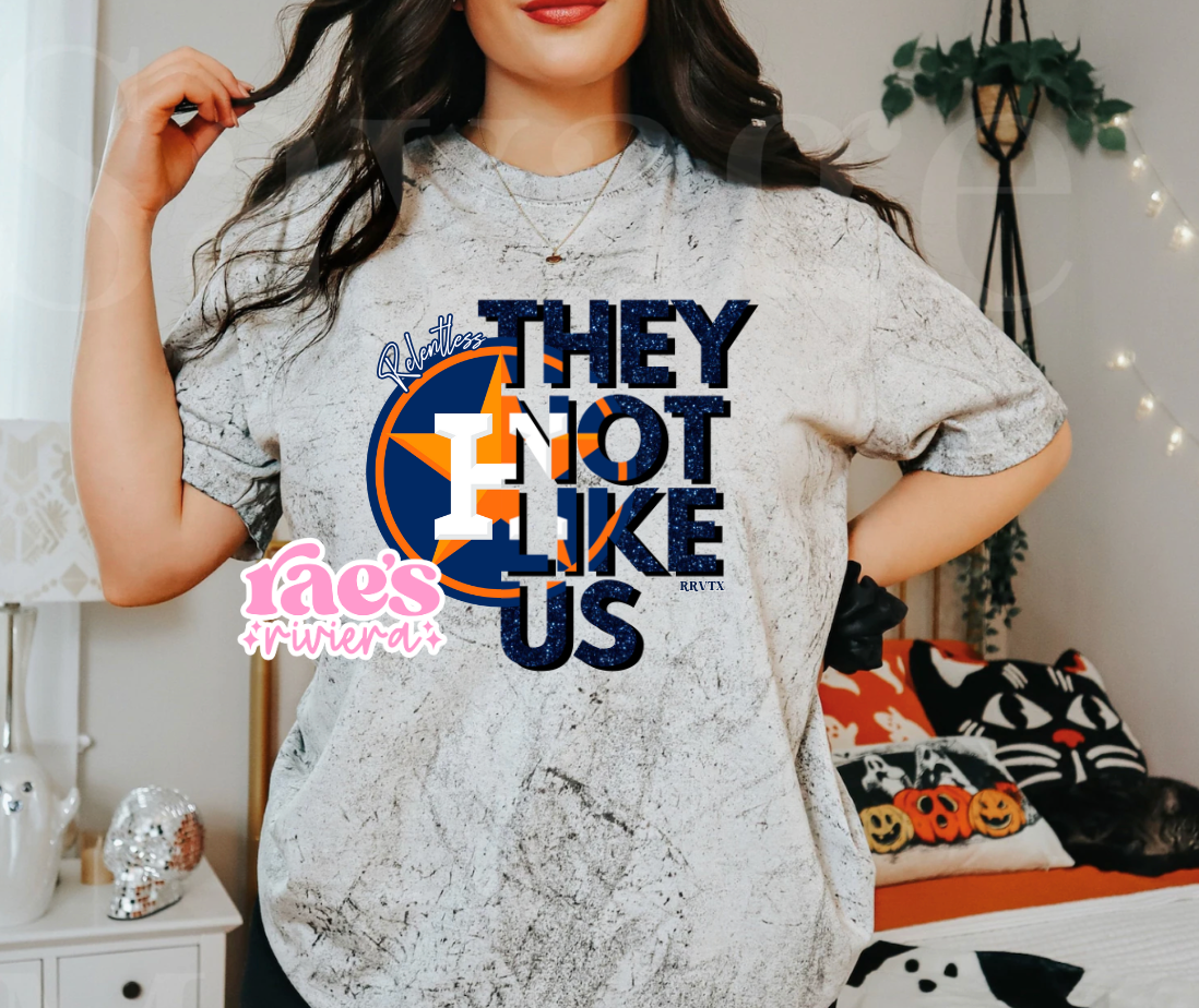 Astros They Not Like Us Adult Tee RR *Exclusive*