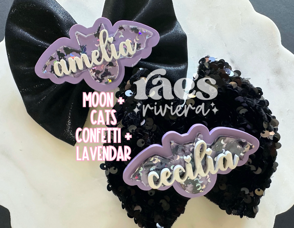 Bats Boo Basket Tag + Hair Clip