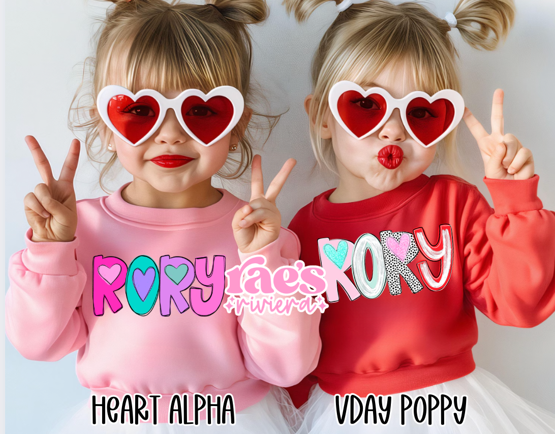 Valentines Heart Alpha GIRL INFANT