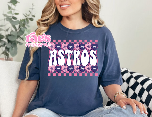 RR Astros PINK Convo Hearts Exclusive Tee