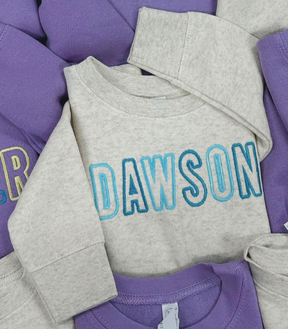 Custom Embroidered Name Sweatshirt