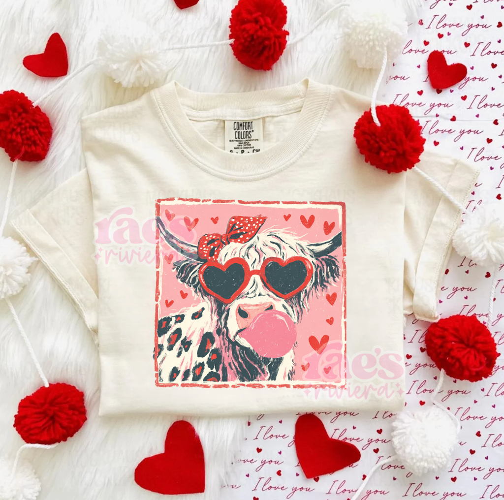 Sweetheart Sally Highland Cow Tee