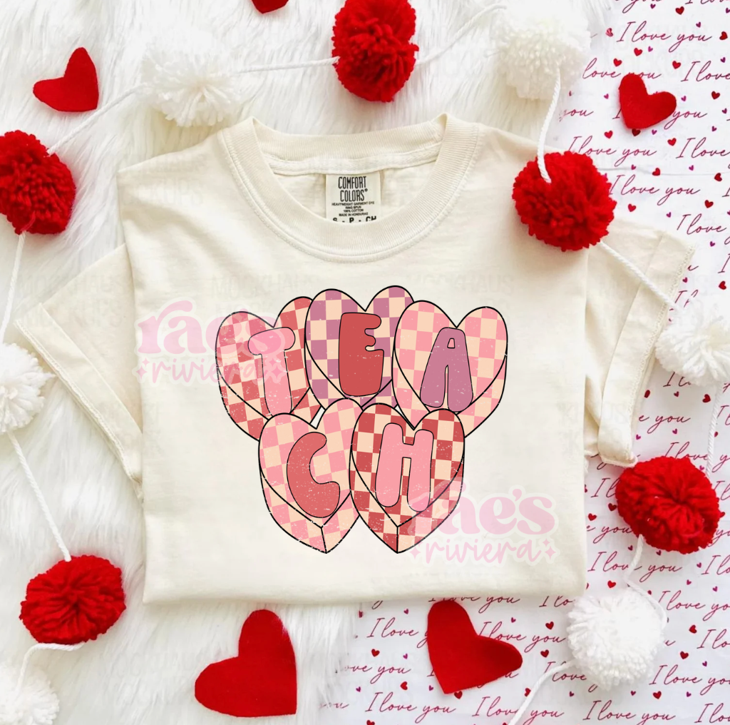 Convo Hearts Teach Tee