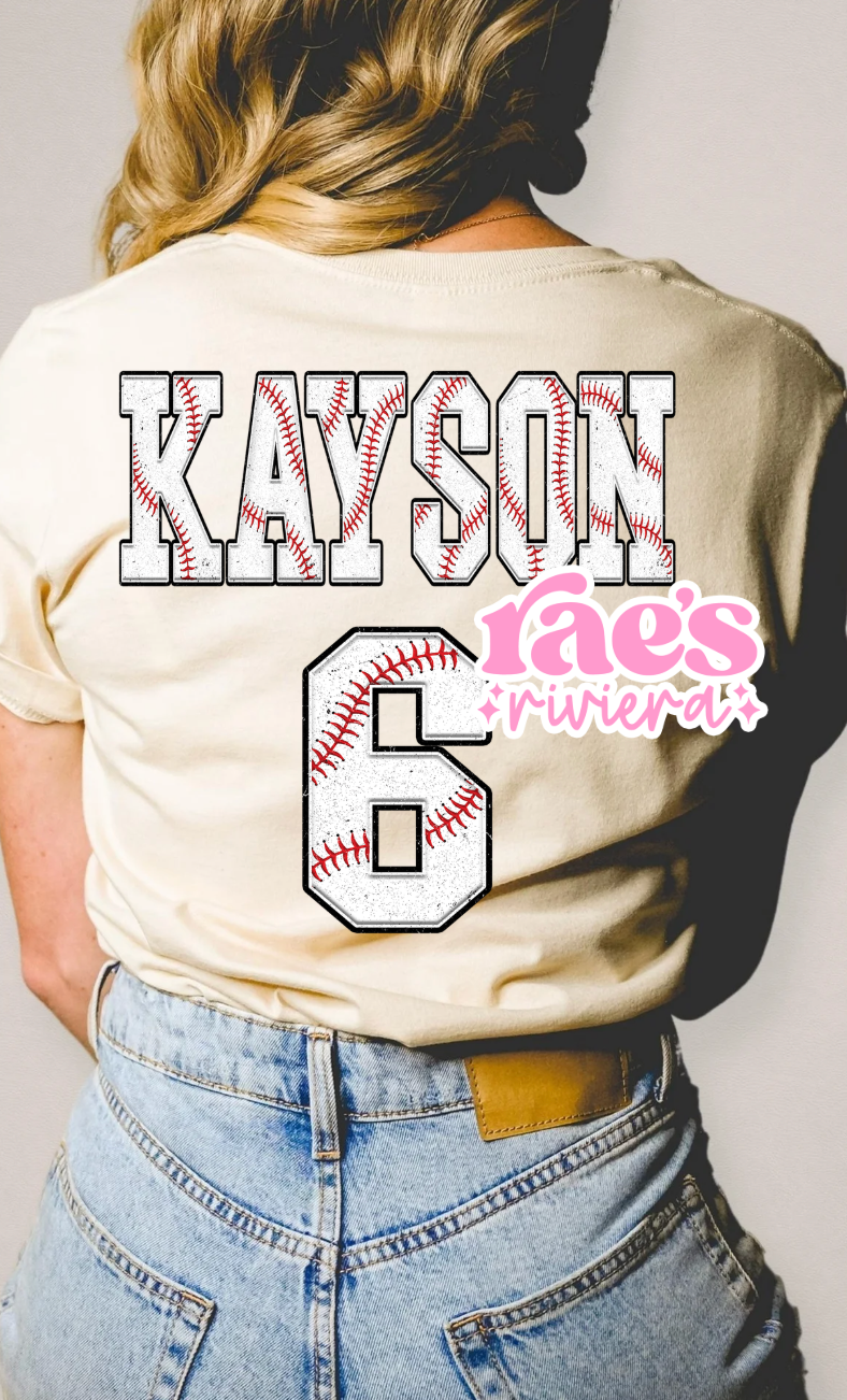 Custom Baseball/Softball Letter Team Tee