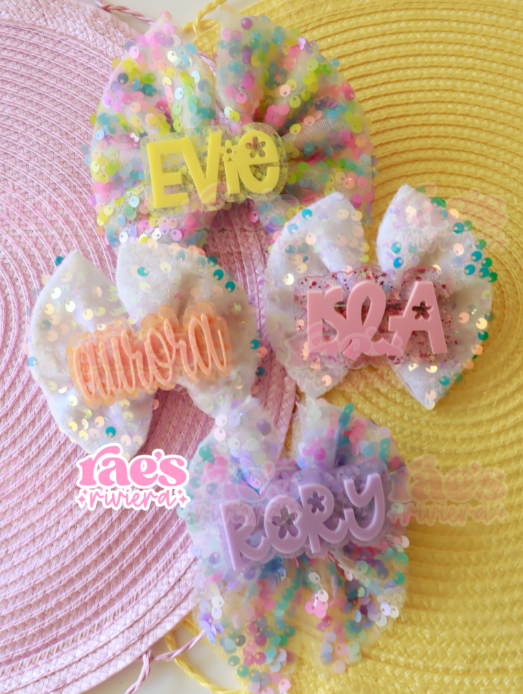 Spring Name Hair Clip Bundle