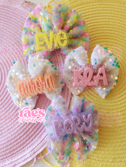 Spring Name Hair Clip Bundle