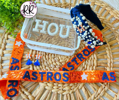 Astros Sequin Purse Strap