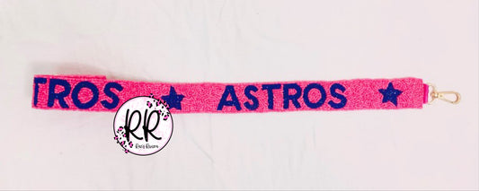 Astros PINK Beaded Purse Strap