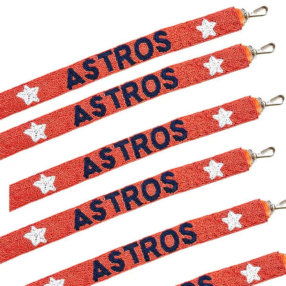 Astros Beaded Purse Strap