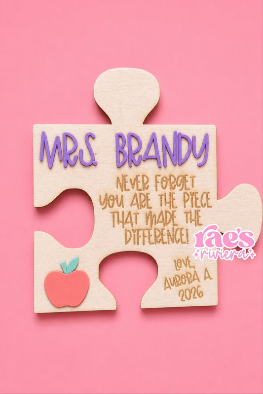 Teacher Puzzle Piece Magnet