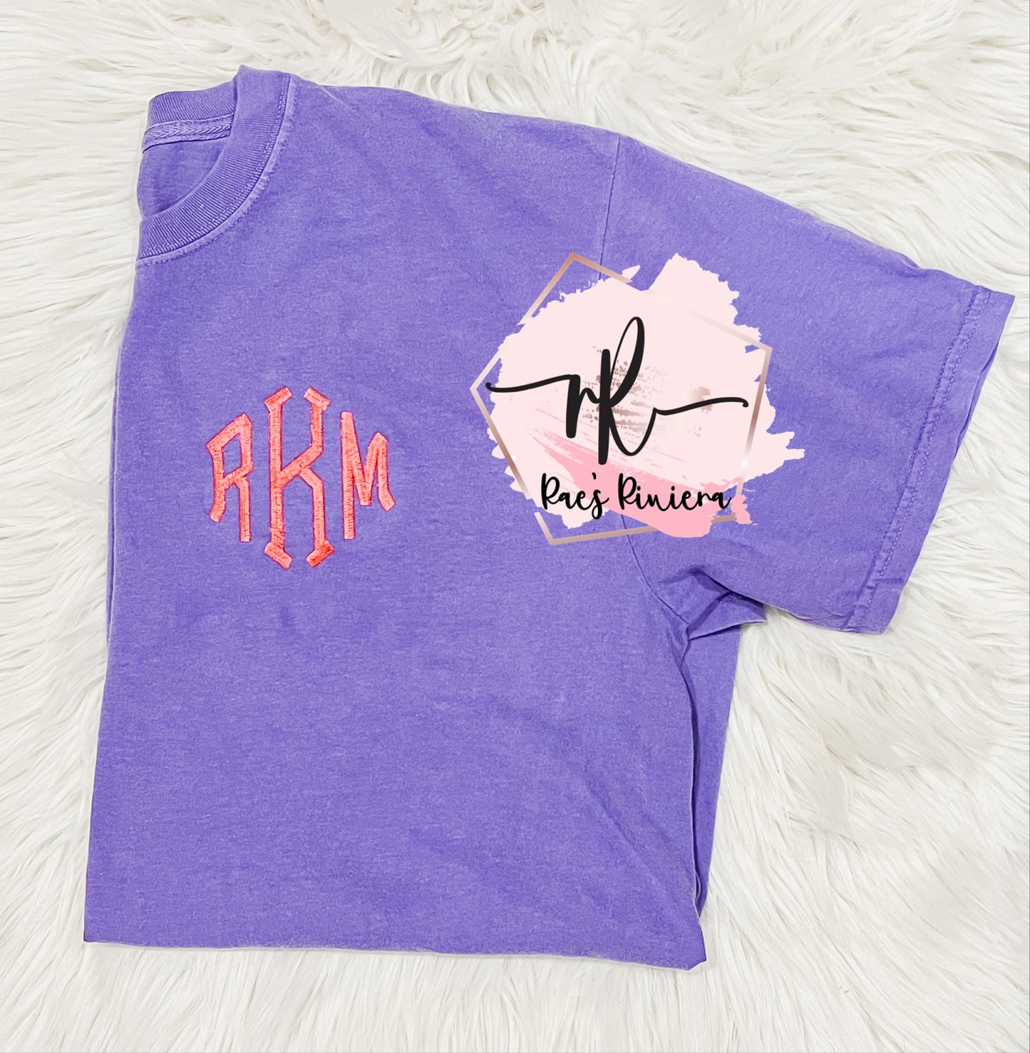 Monogrammed Comfort Colors Embroidery Tee