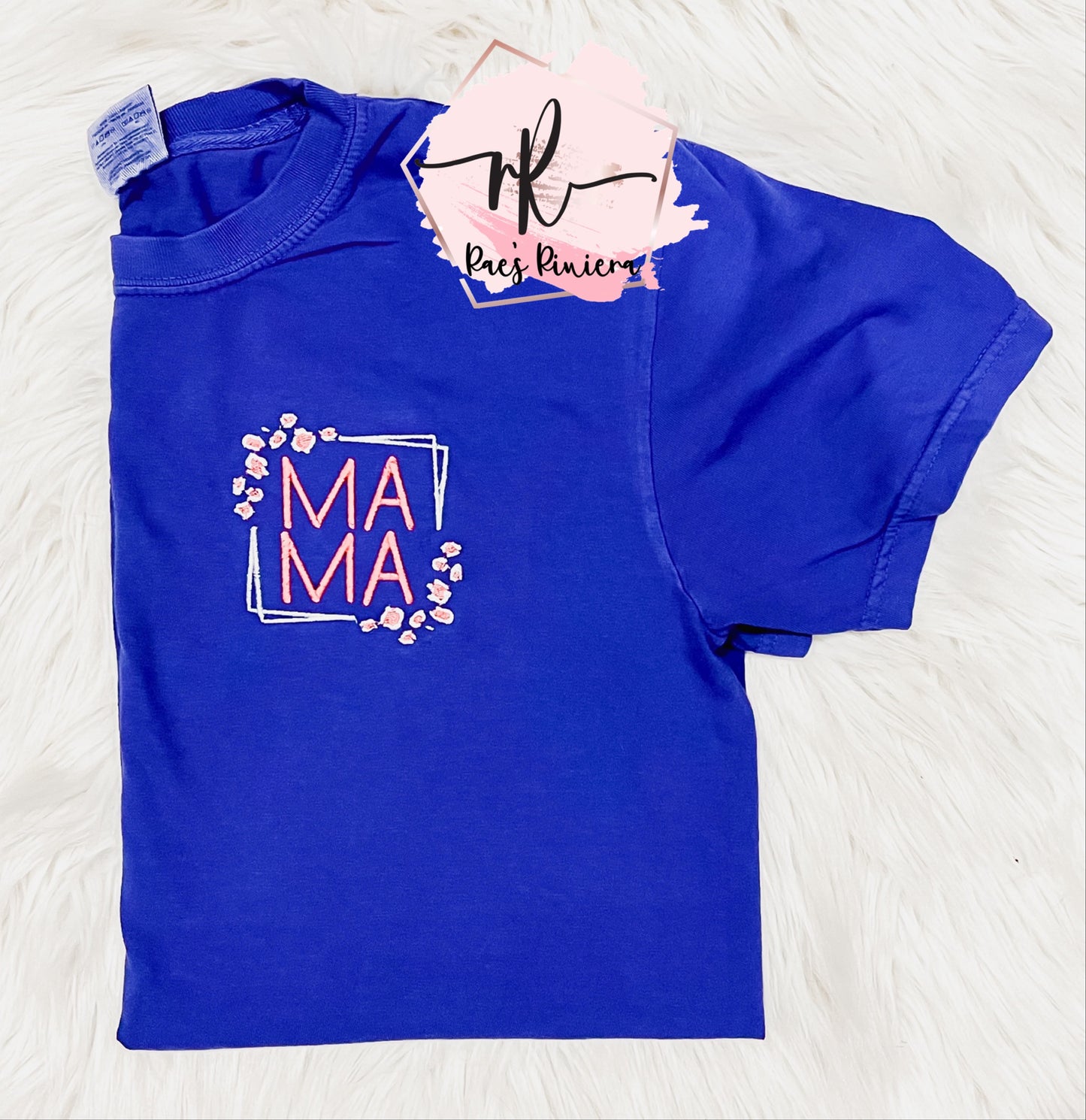 Mama Leopard Embroidered Tee