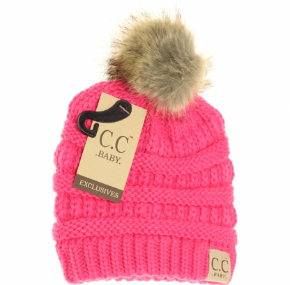 Baby Fur Pom CC Beanie