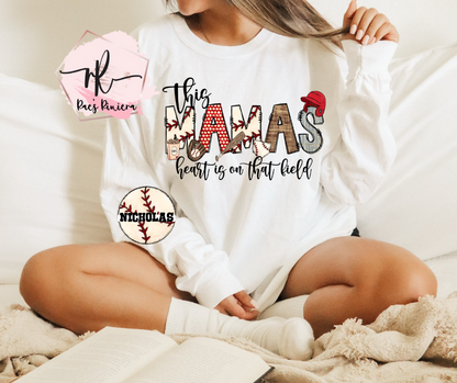 Baseball Mama Personalized Tee