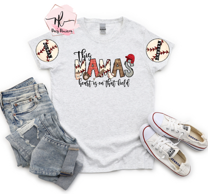 Baseball Mama Personalized Tee
